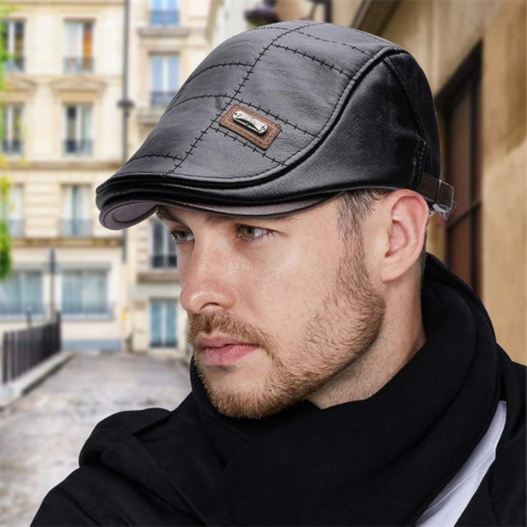 Lennart Mütze in Lederoptik für Herren