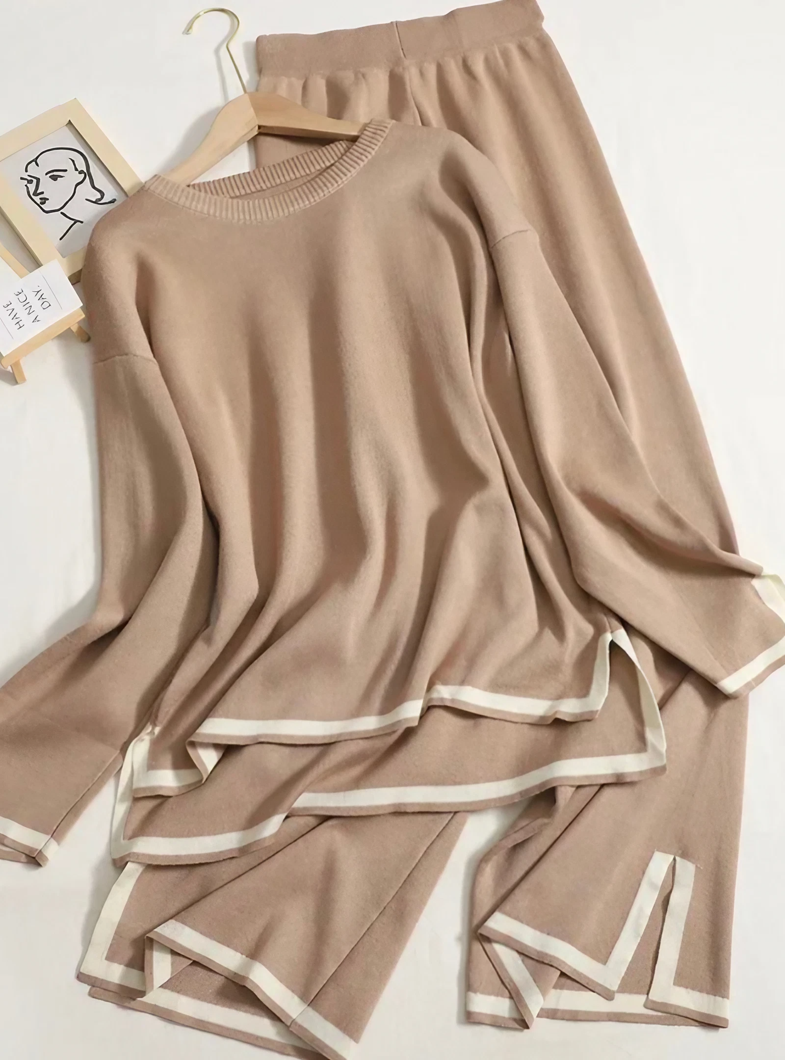 Strick-Lounge-Set für Damen