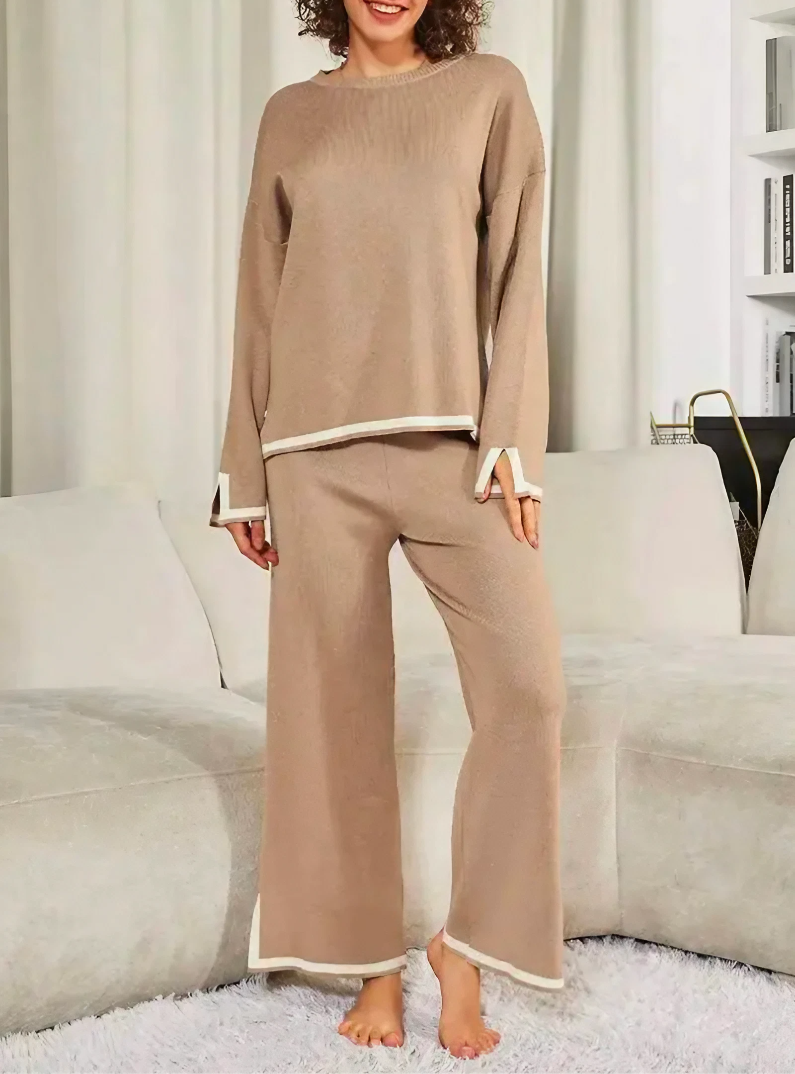 Strick-Lounge-Set für Damen