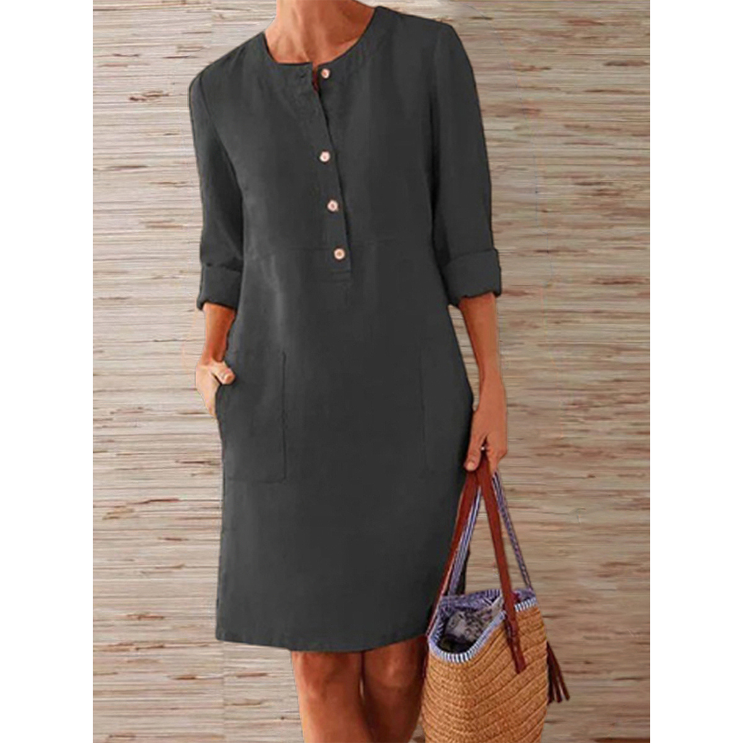 Langärmliges Kleid für Damen