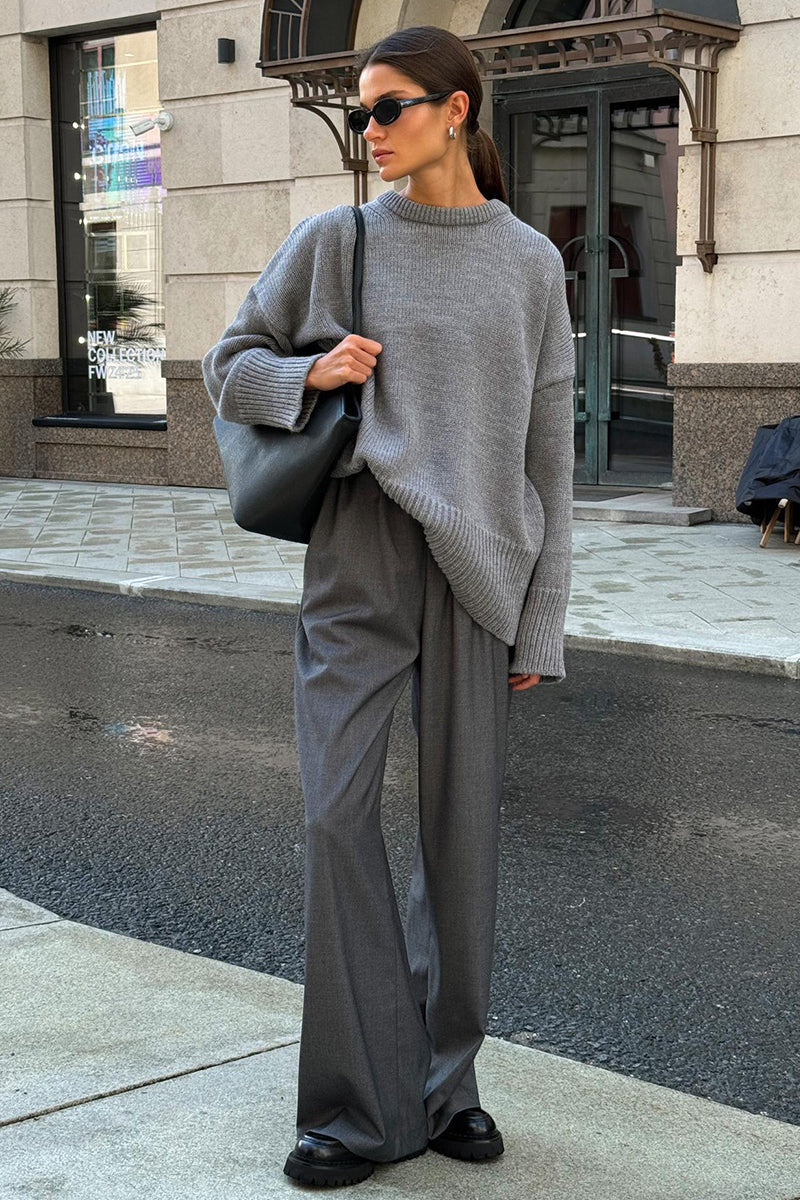 Lässiger Oversized Strickpullover für Damen