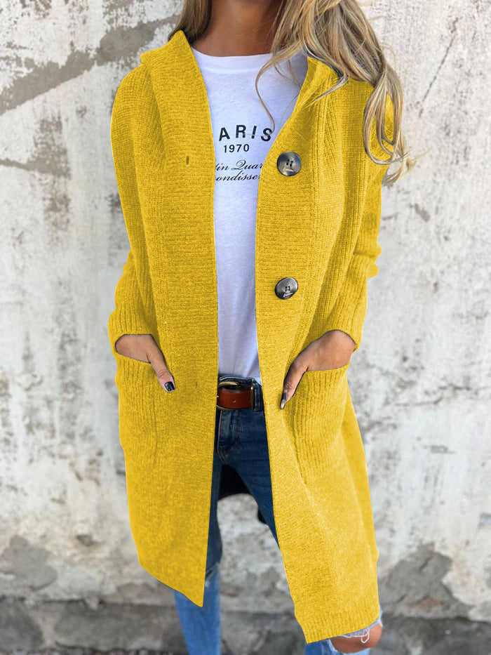 Elegante lange Strickjacke für Damen
