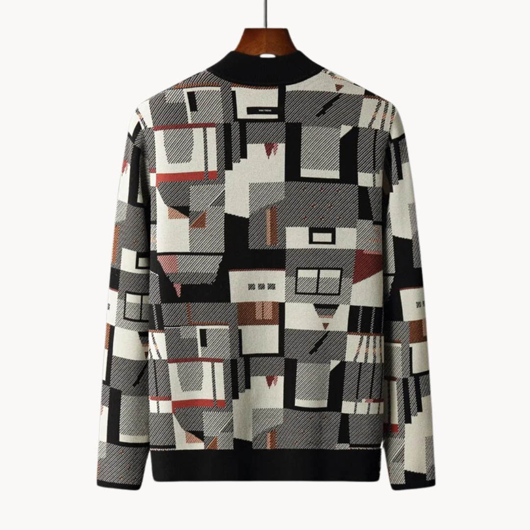 Faye Abstrakter Strick Cardigan