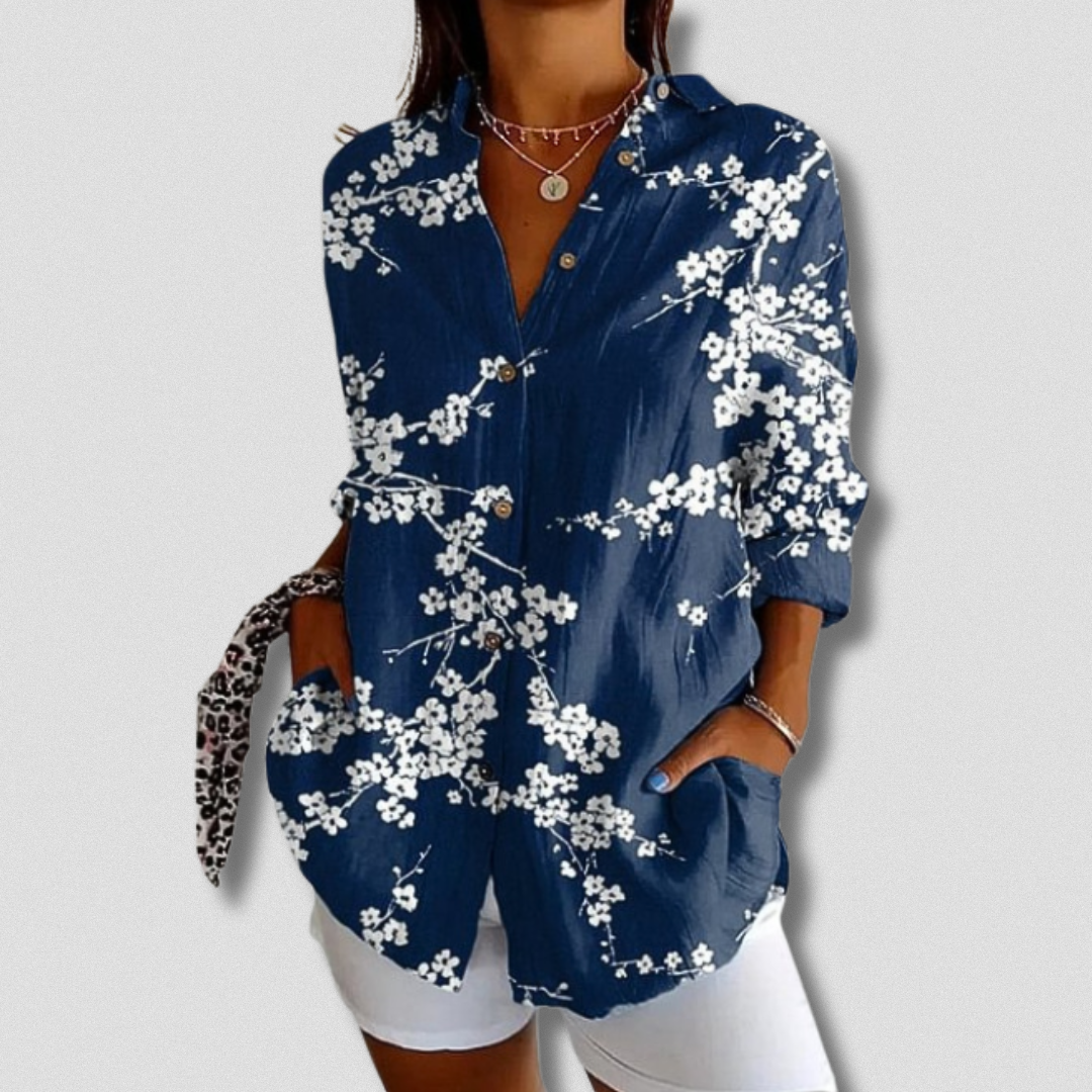 Stefanee Florales Langarmshirt für Damen
