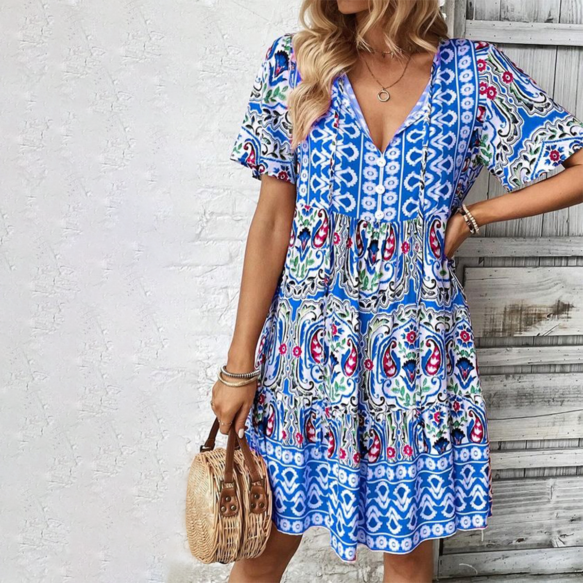 Kurzes Midikleid für Damen