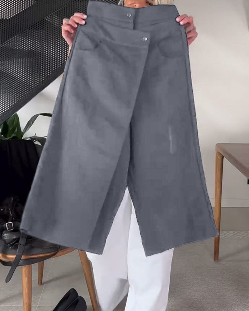 Schlichte asymmetrische Freizeithose für Damen