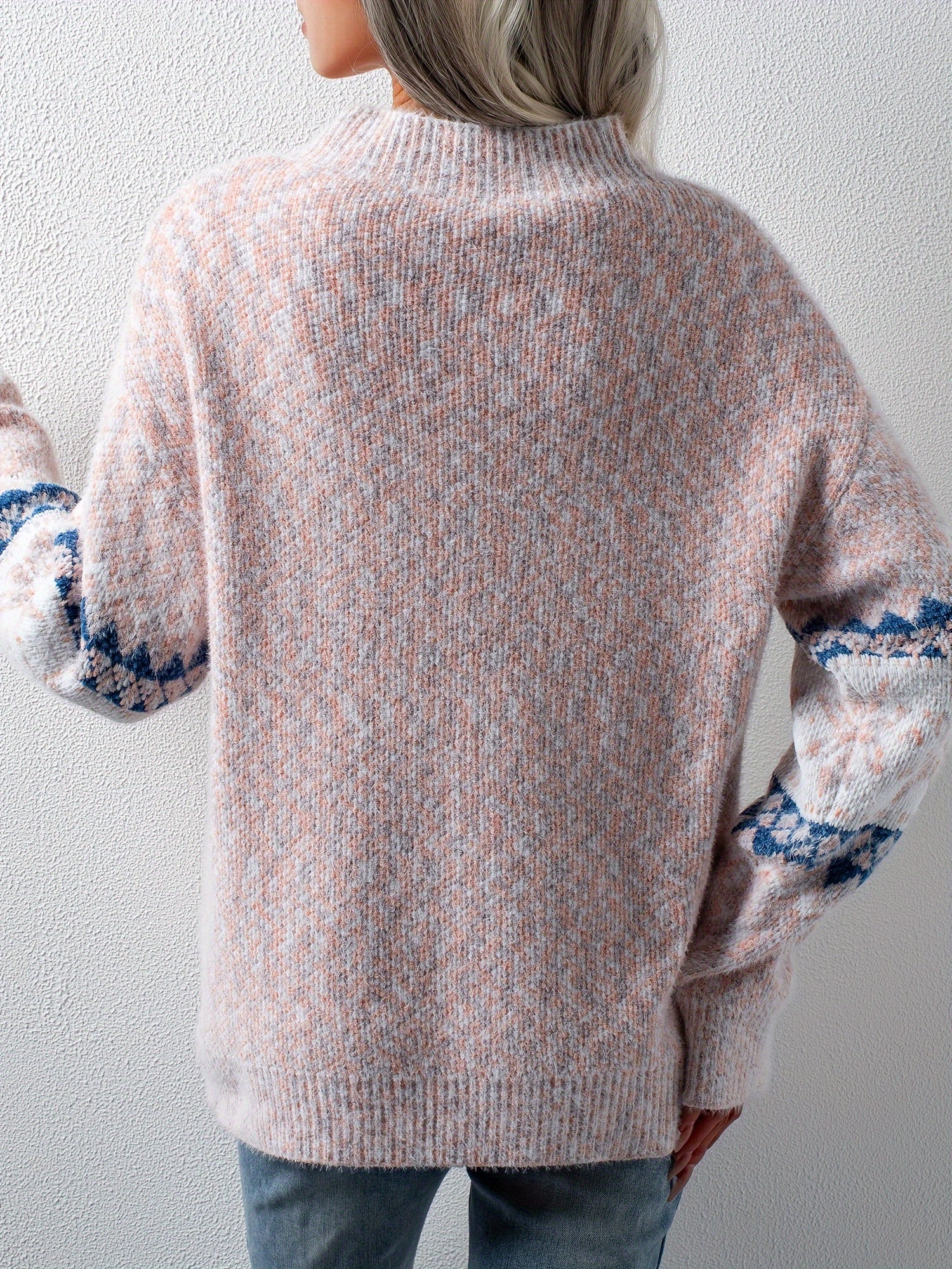 Pullover mit Schneeflocken Muster für Damen