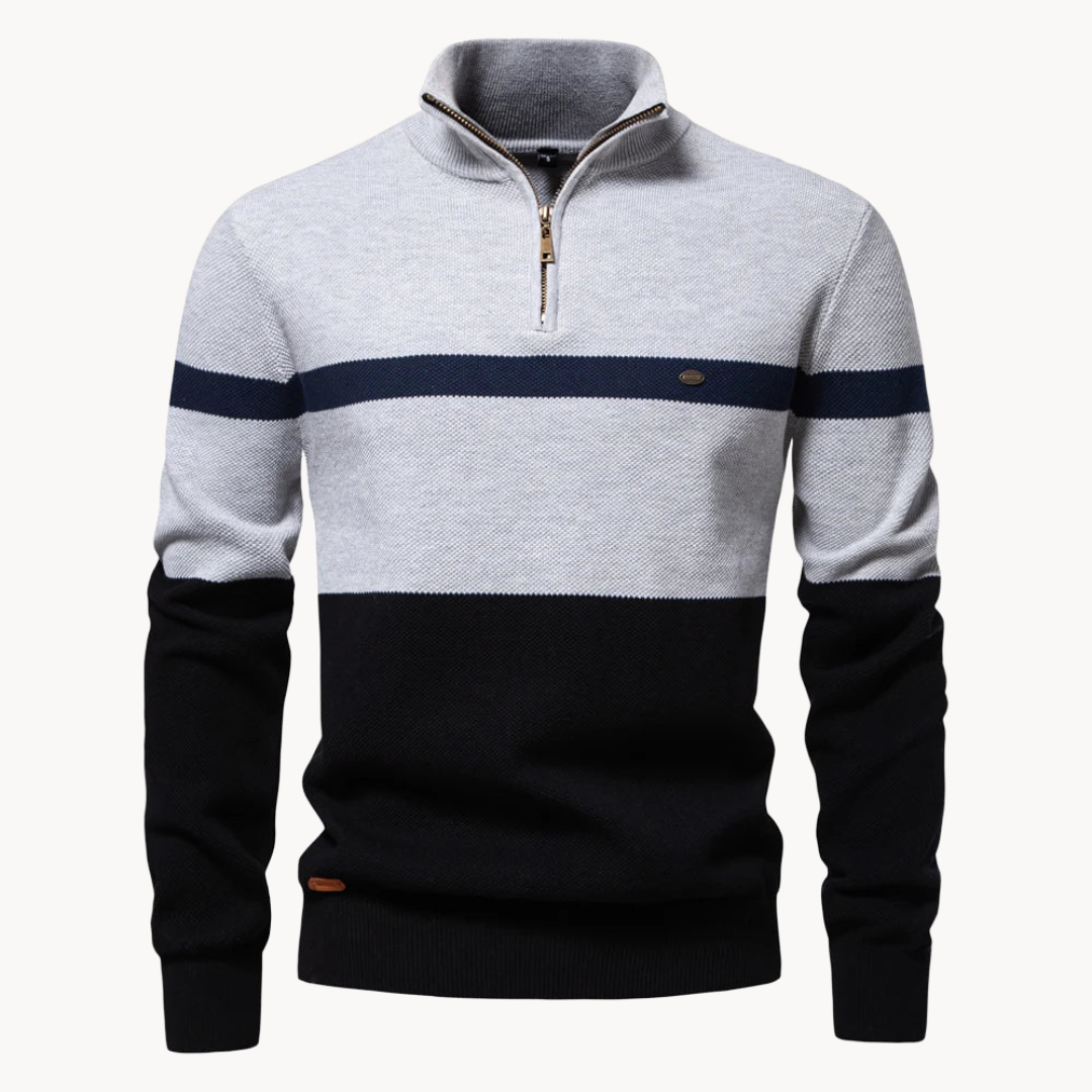 Pullover mit Viertelreißverschluss für Herren