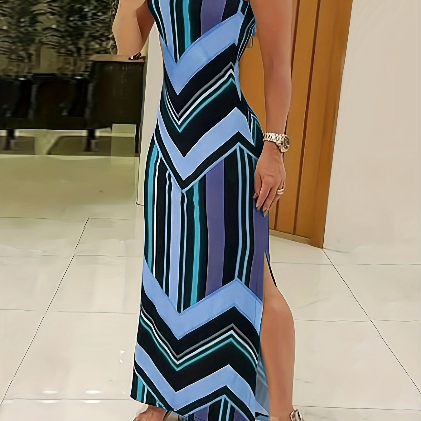 Maxikleid mit Seitenschlitz für Damen