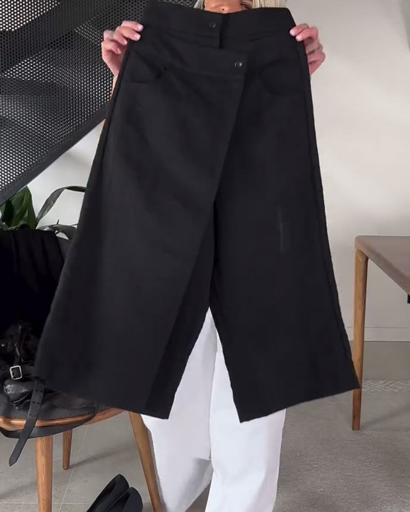 Schlichte asymmetrische Freizeithose für Damen