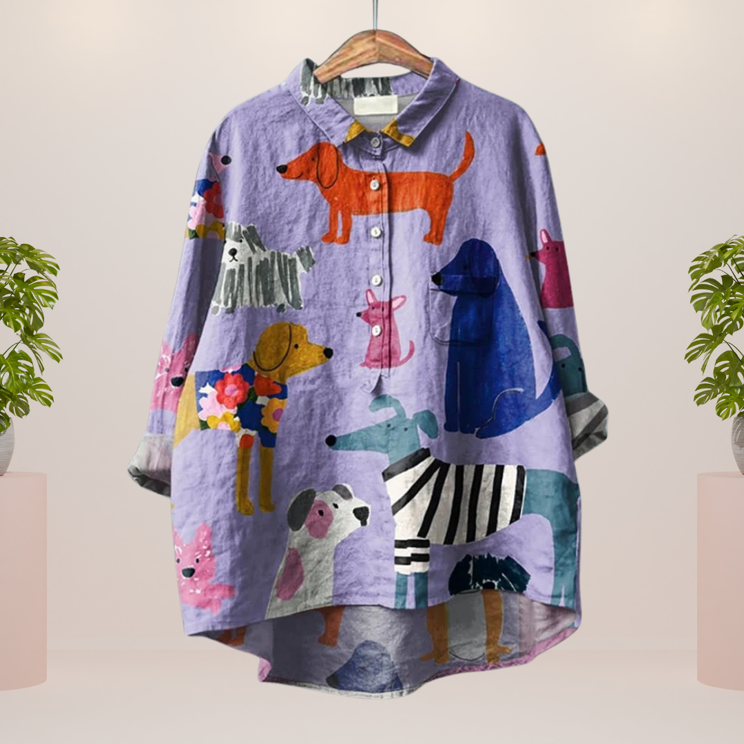 Modisches Print Kunst Shirt für Damen