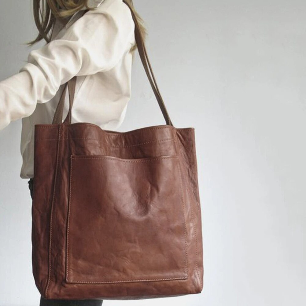 Grosse Lederhandtasche für Damen