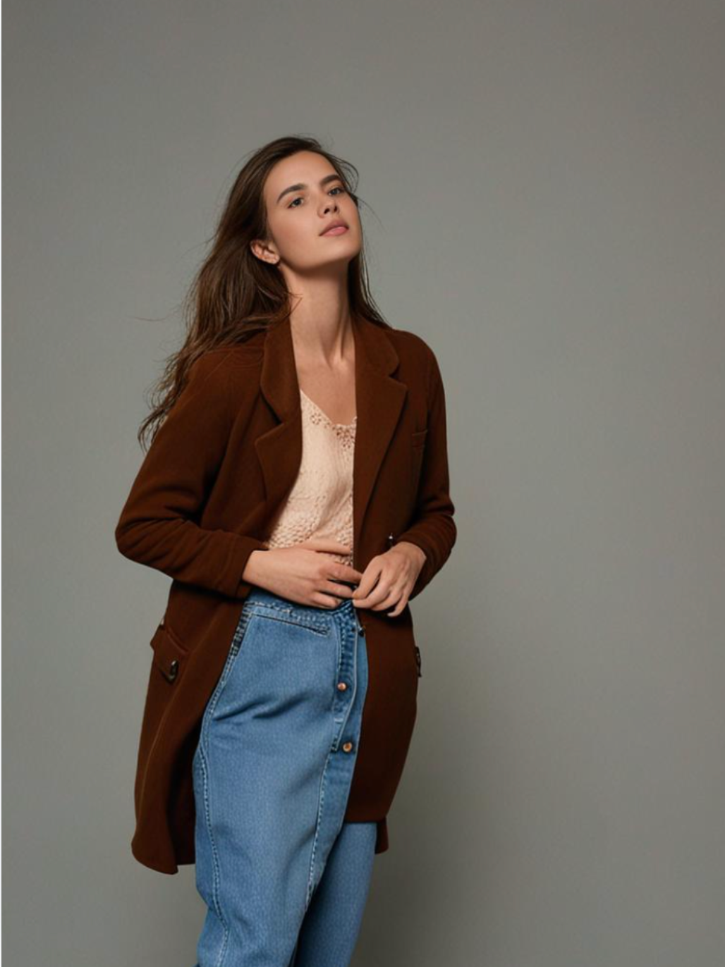 Mara Stylischer Mantel mit Knöpfen für Damen