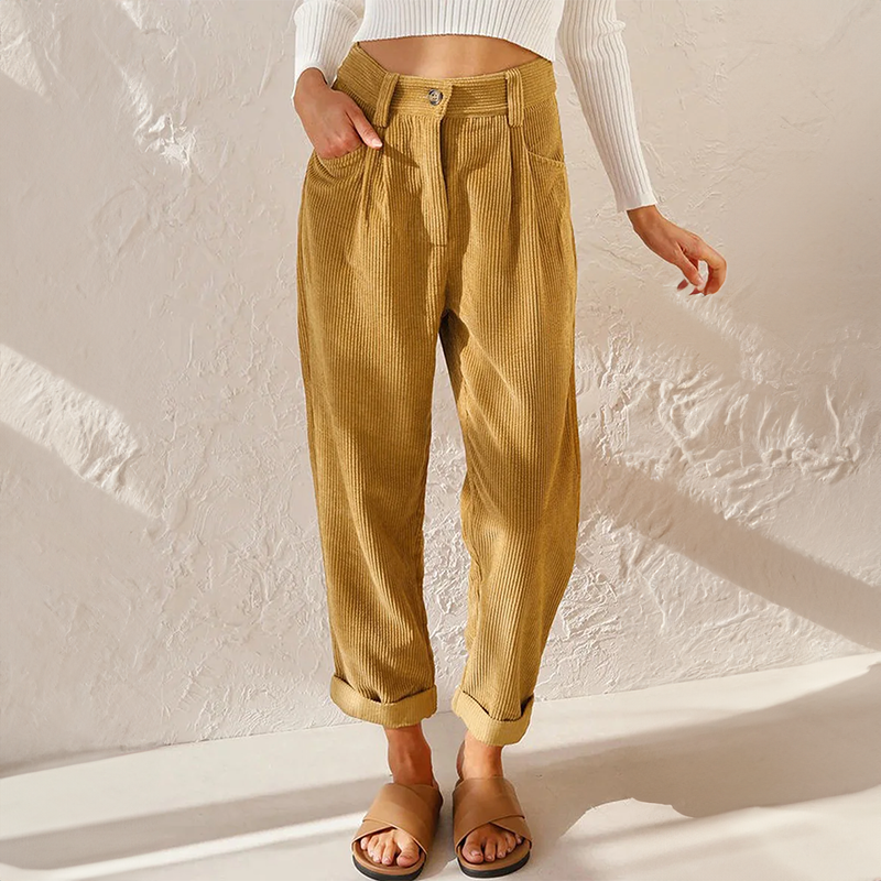 Lässige Rippenhose für Damen