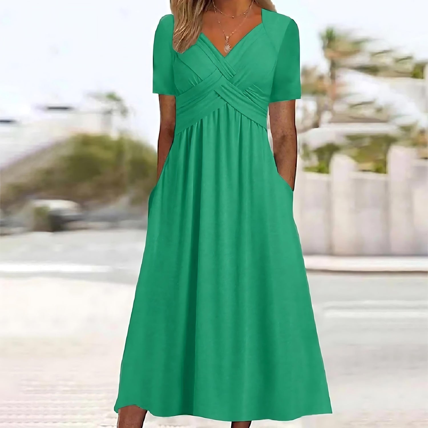 Langes Sommerabendkleid für Damen