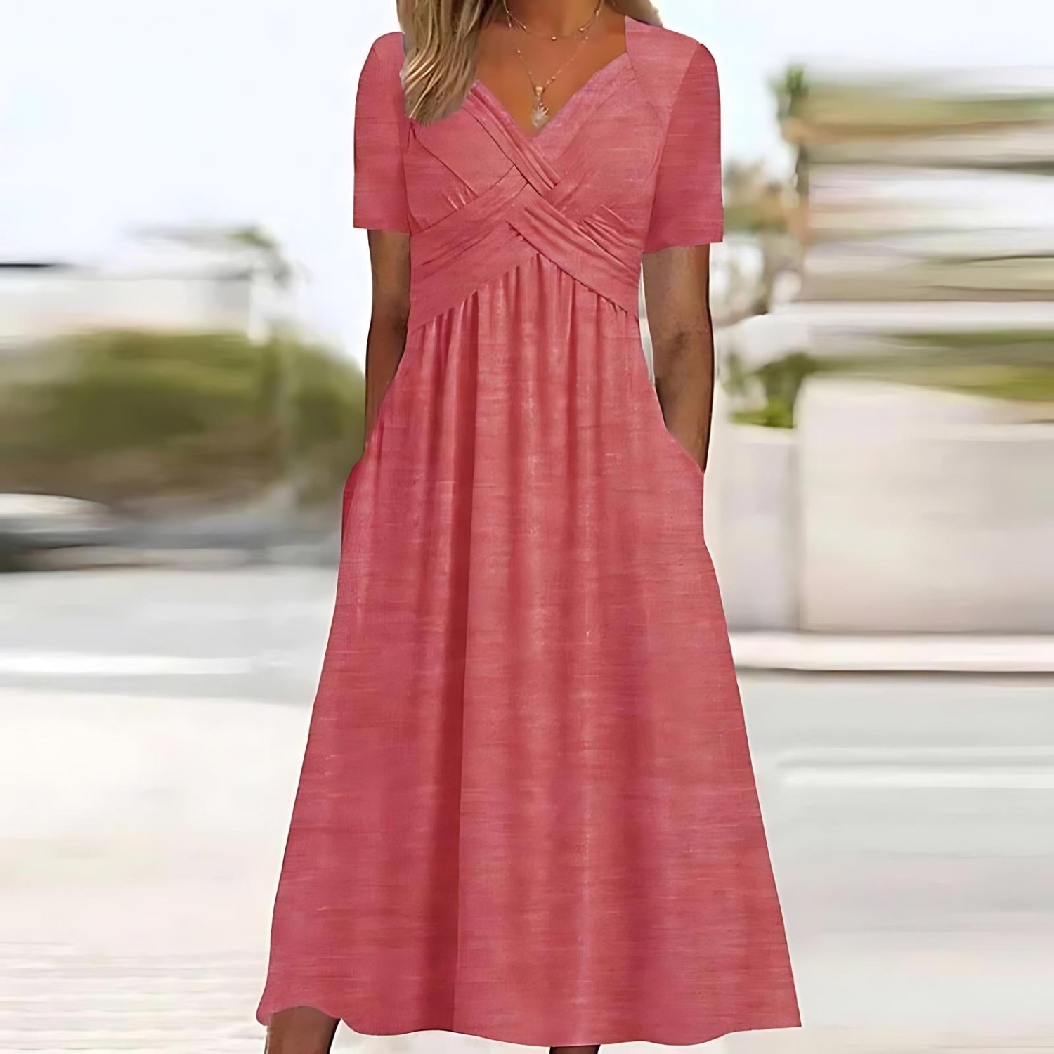 Langes Sommerabendkleid für Damen