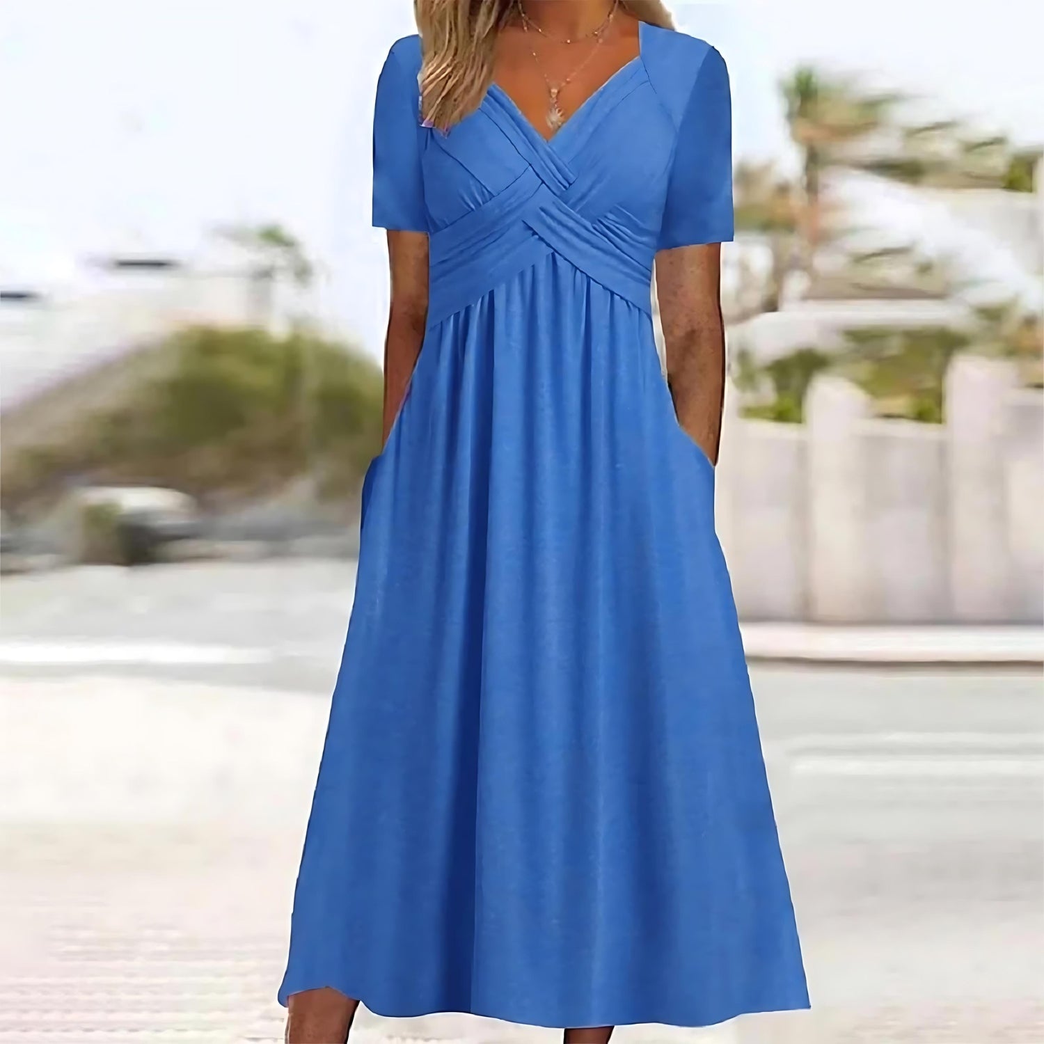 Langes Sommerabendkleid für Damen