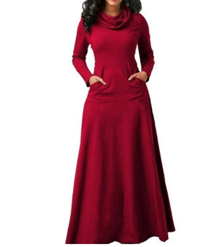 Langes Langarmkleid für Damen
