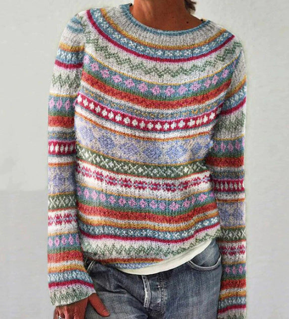 Farbiger Pullover für Damen