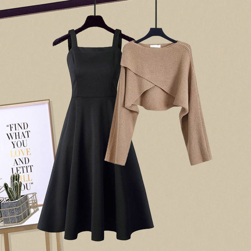 Elegantes Strickkleid Set für Damen