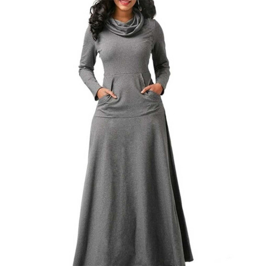 Langes Langarmkleid für Damen