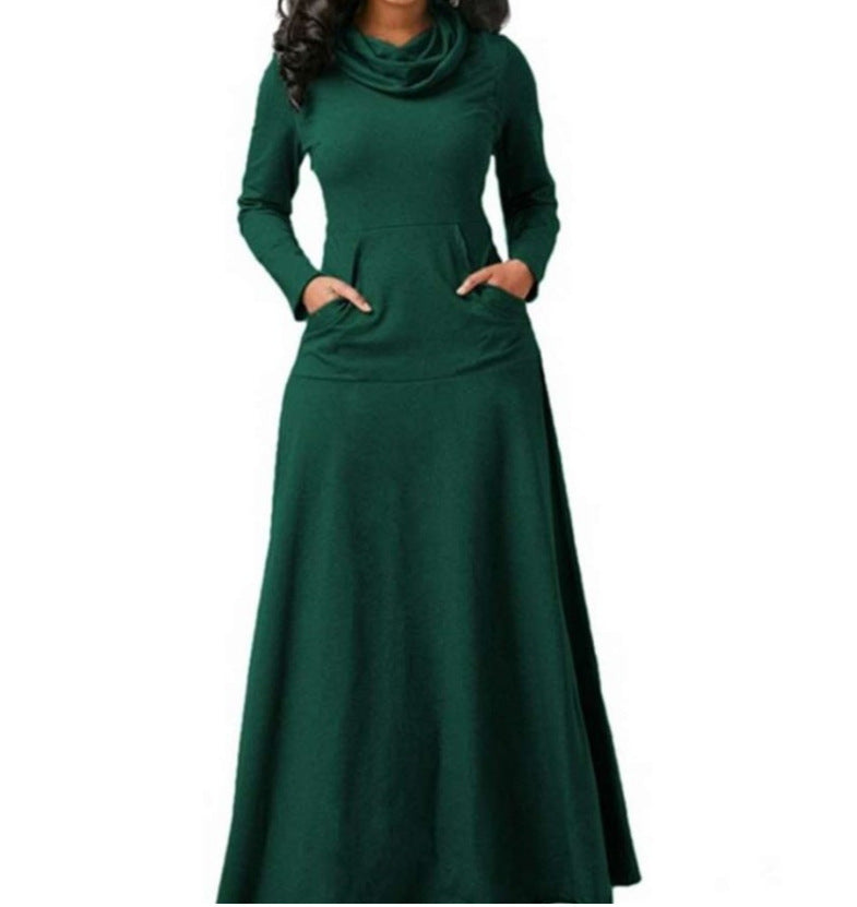 Langes Langarmkleid für Damen