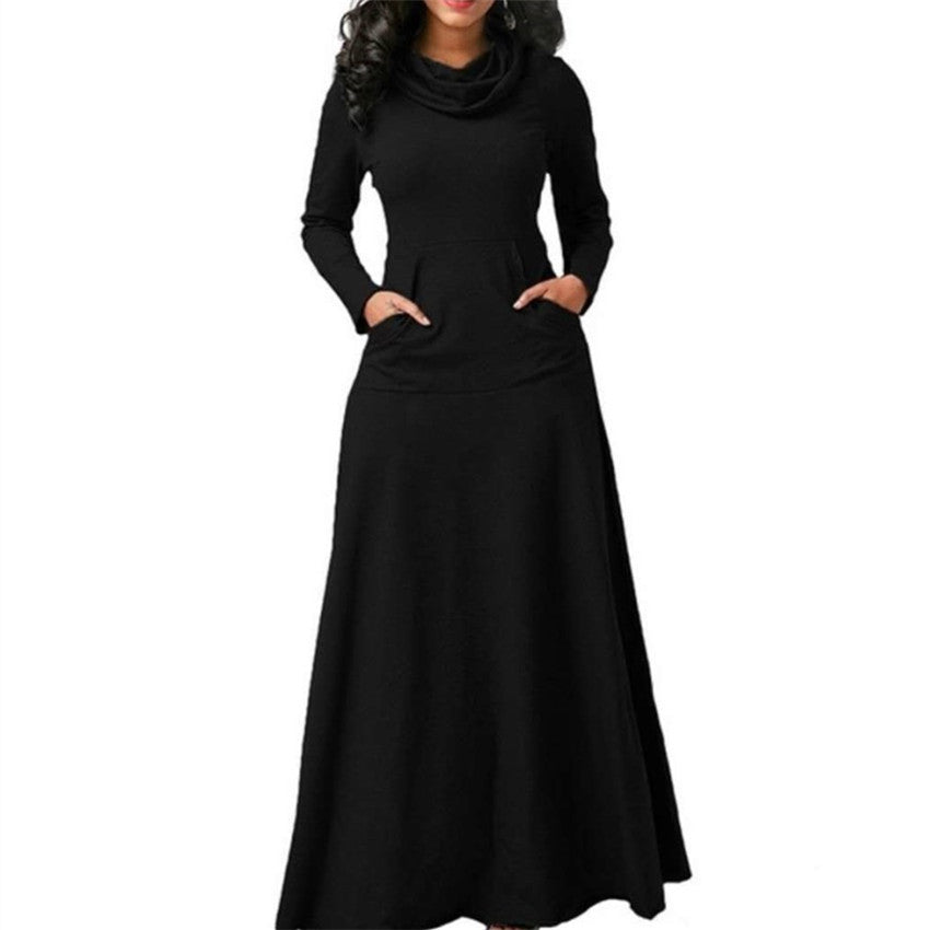 Langes Langarmkleid für Damen