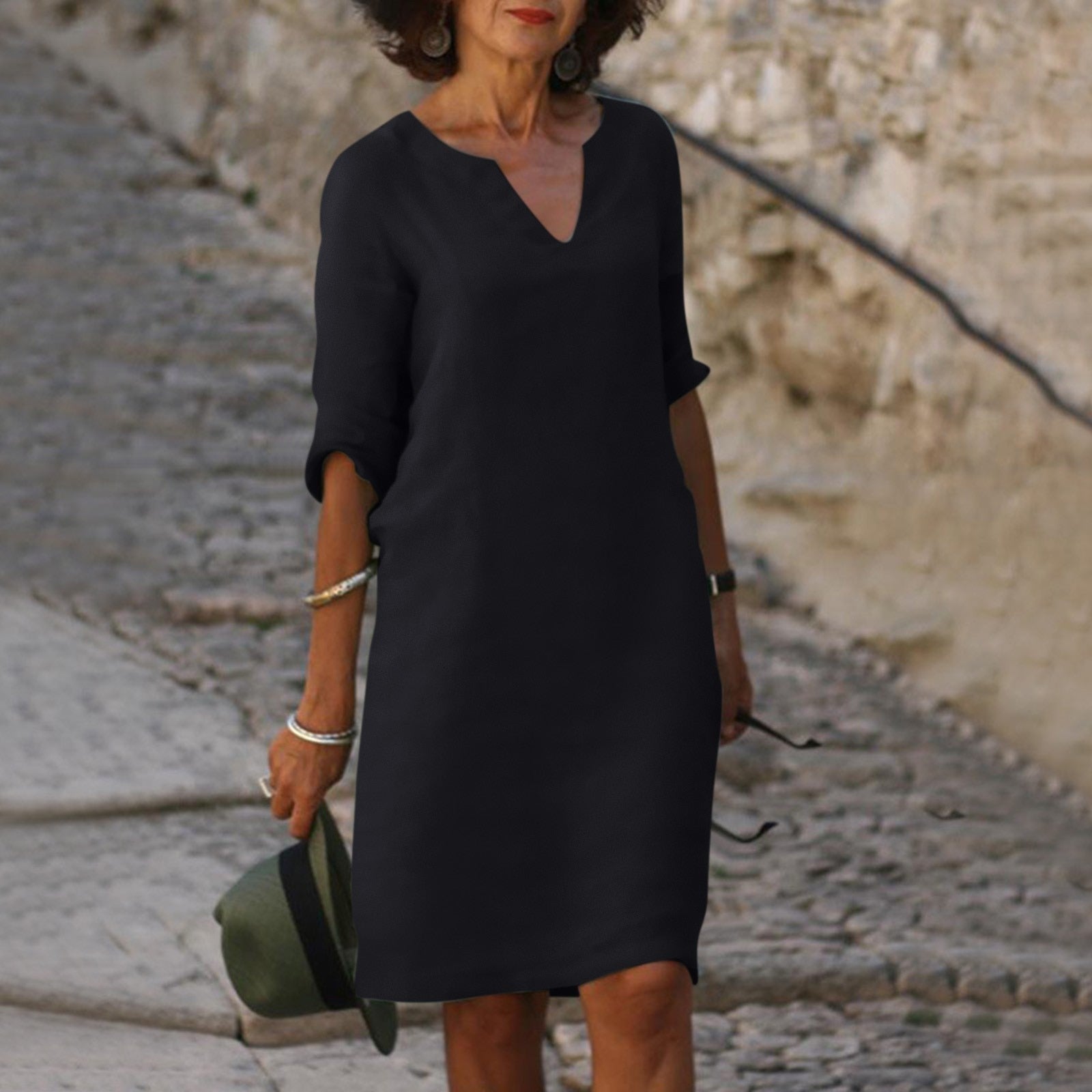 Langärmliges Sommerkleid für Damen