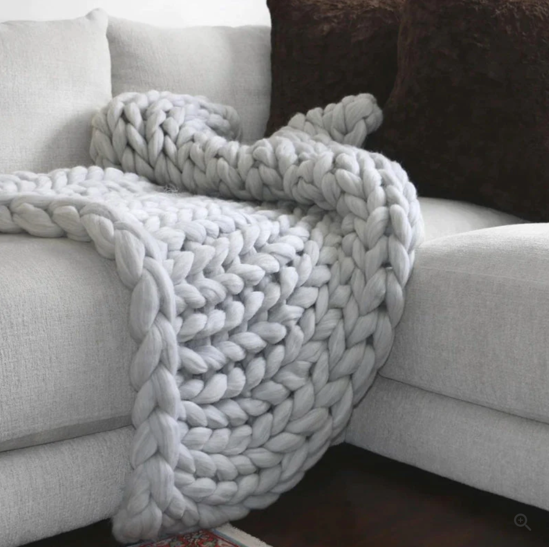 Caro Handgestrickte Decke