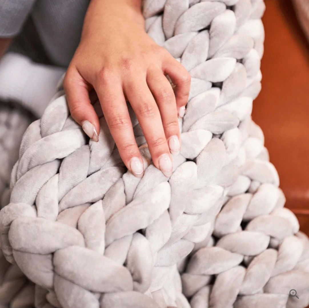 Caro Handgestrickte Decke