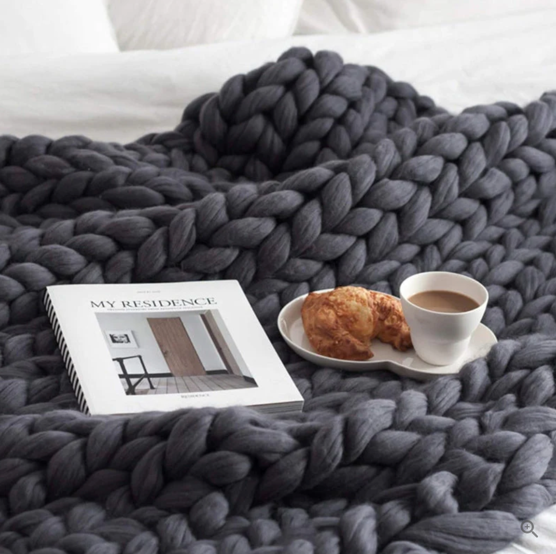 Caro Handgestrickte Decke