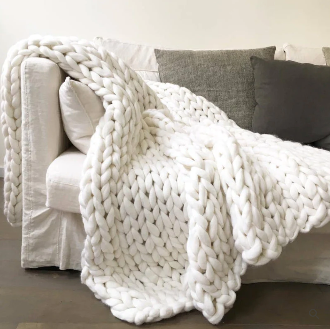 Caro Handgestrickte Decke