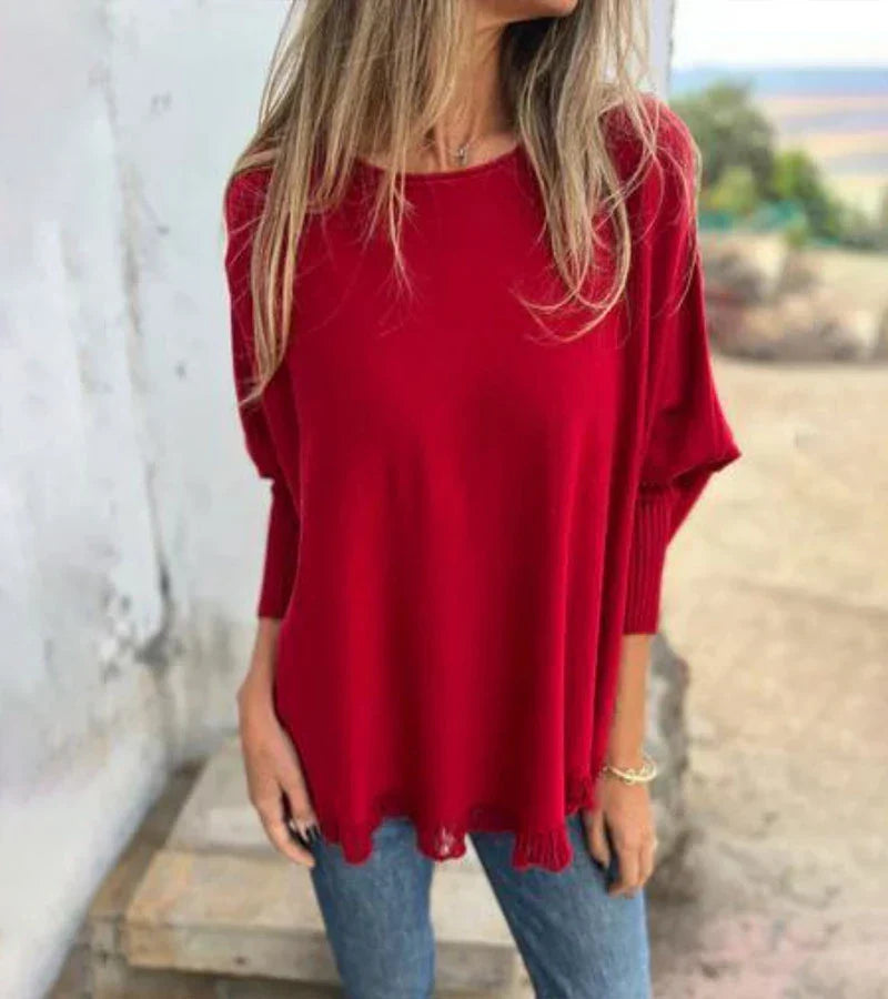 Pullover mit Fransen für Damen