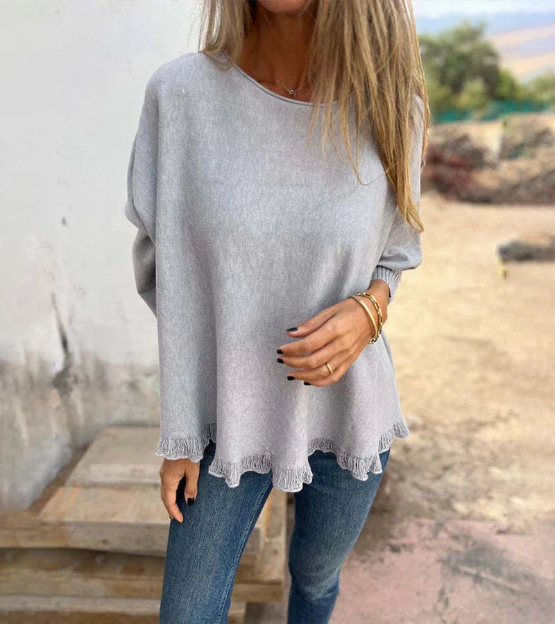 Pullover mit Fransen für Damen