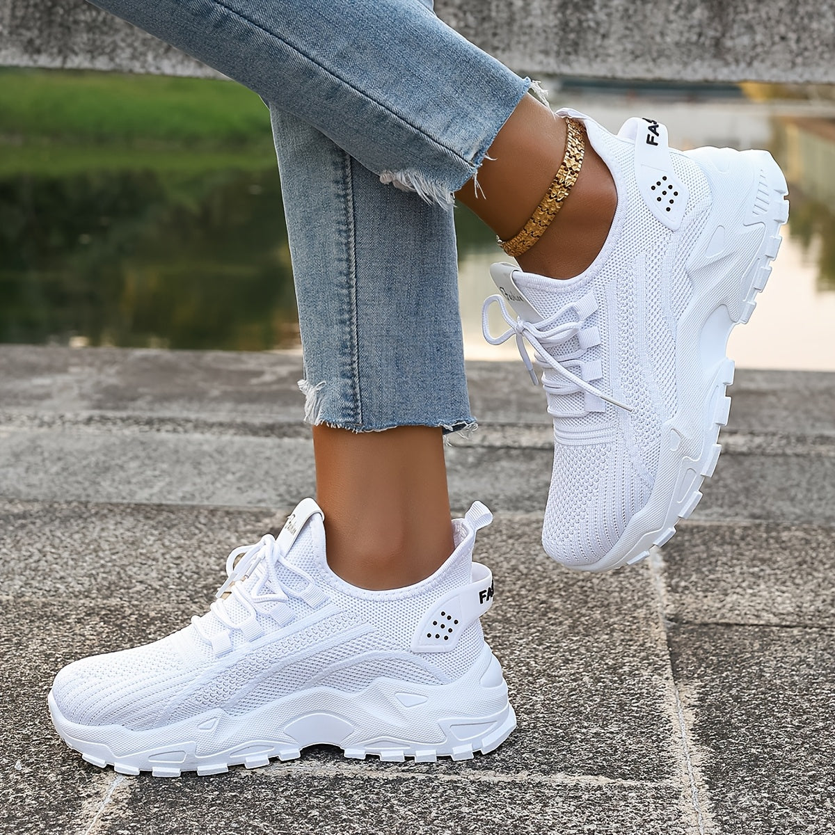 Lou Bequeme Atmungsaktive Knit Sneakers für Damen