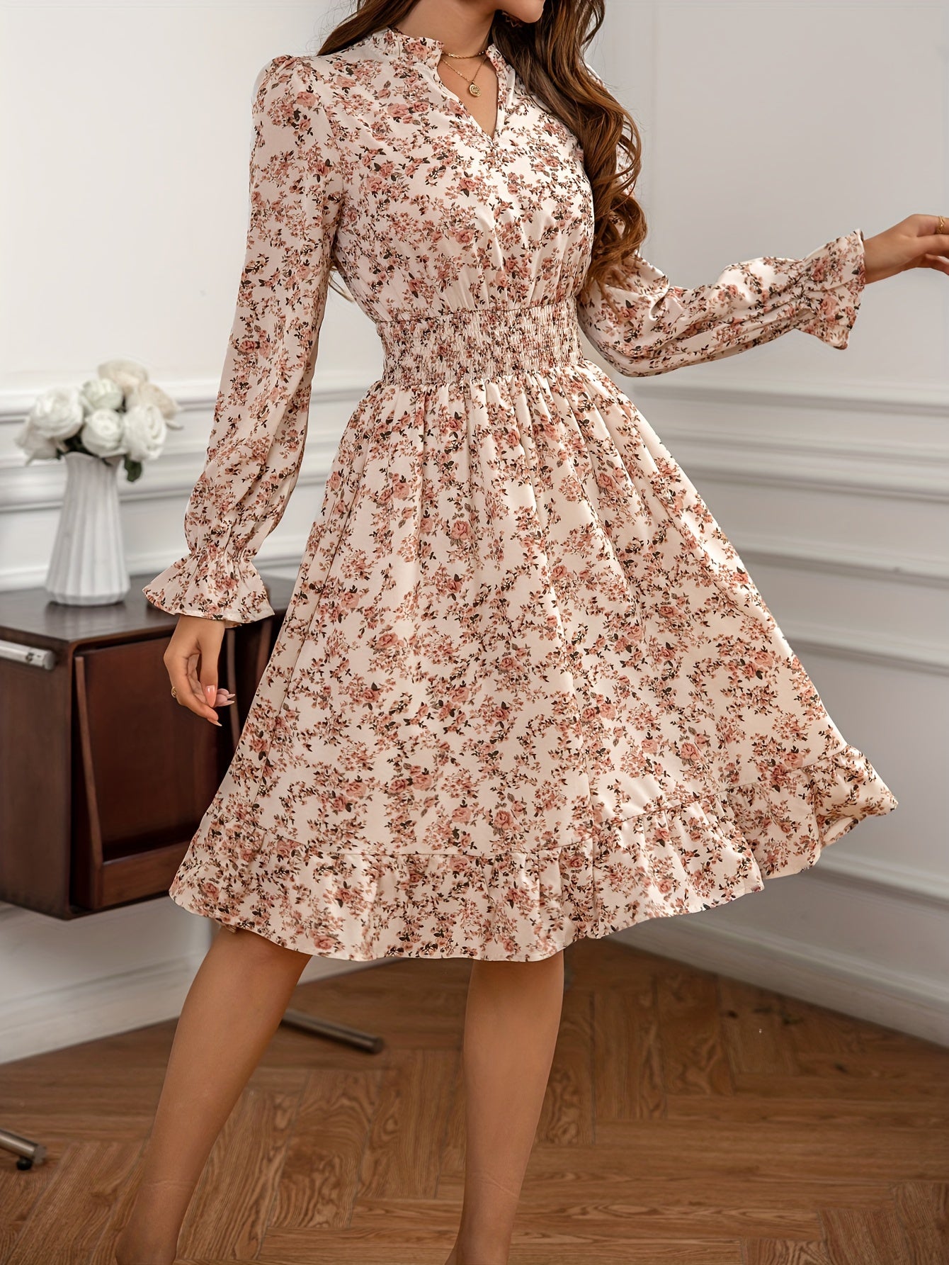 Elegantes Langarm Kleid für Damen