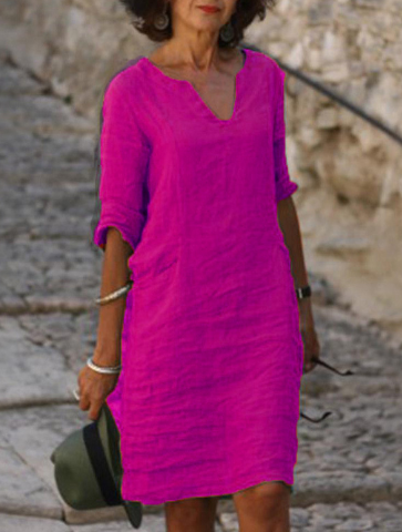 Langärmliges Sommerkleid für Damen