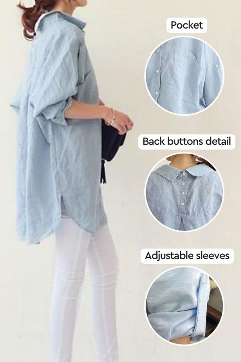 Lockeres Leinen-Shirt für Damen