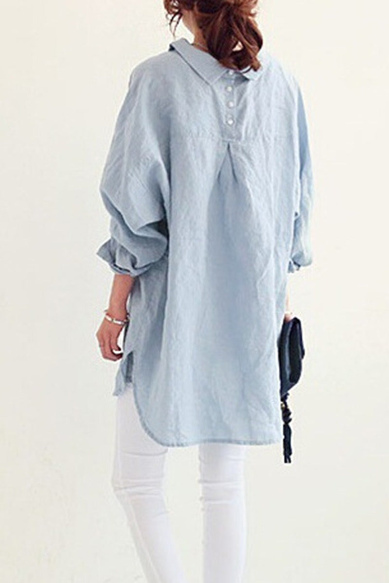 Lockeres Leinen-Shirt für Damen