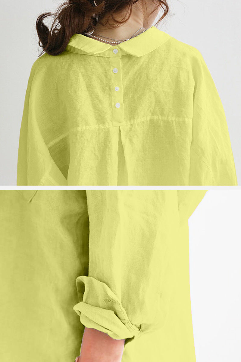 Lockeres Leinen-Shirt für Damen