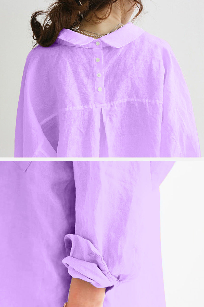 Lockeres Leinen-Shirt für Damen