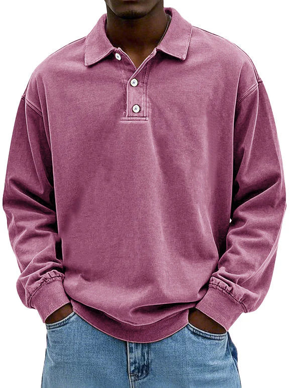 Lorenzo Langarm Poloshirt für Männer mit Stil