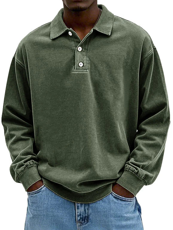Lorenzo Langarm Poloshirt für Männer mit Stil
