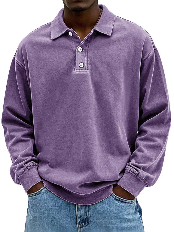 Lorenzo Langarm Poloshirt für Männer mit Stil