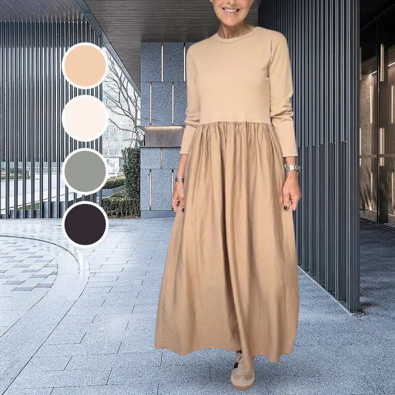 Langärmliges Strick Midikleid für Damen