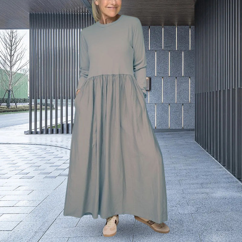 Langärmliges Strick Midikleid für Damen