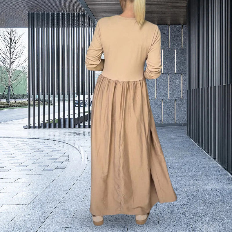 Langärmliges Strick Midikleid für Damen
