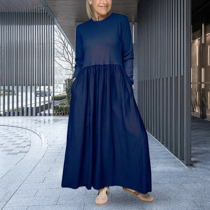 Langärmliges Strick Midikleid für Damen