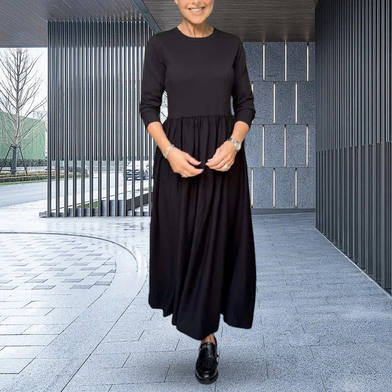 Langärmliges Strick Midikleid für Damen
