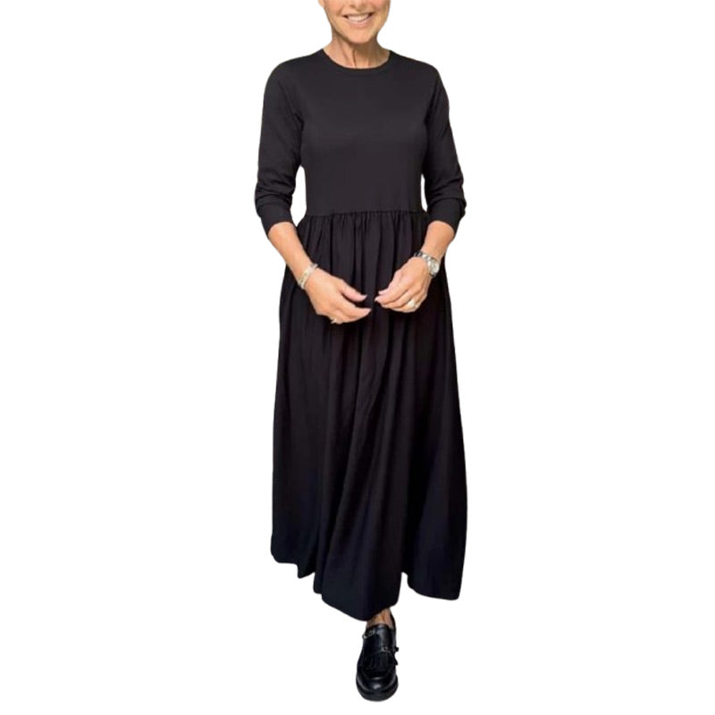 Langärmliges Strick Midikleid für Damen